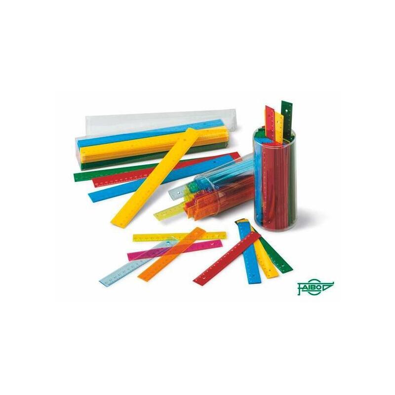 Faibo Regla Escolar 15 Cm Colores Surtidos Bote -100u-