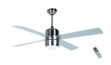 Ventilador Orbegozo Cp 72120 De Techo Inoxidable - Aspas Silver - Sistema De Ventilacion Reversible - Mando A Distancia