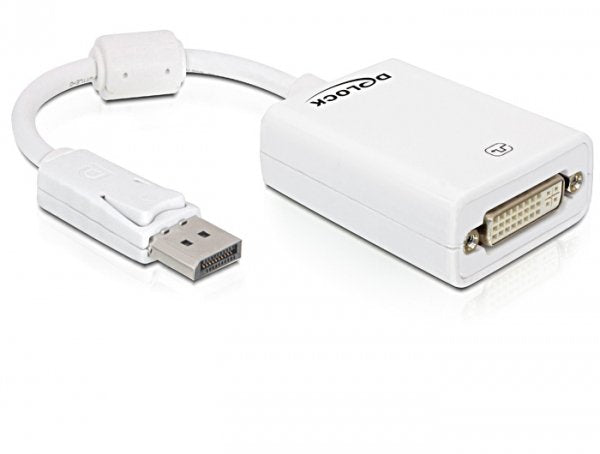 EAN 4043619617654 - DeLOCK 61765 adaptador de cable de vídeo 0,125 m DisplayPort DVI-I Blanco imagen 1