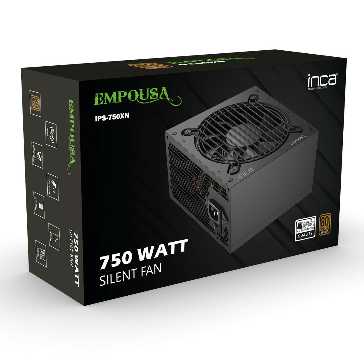 EAN 8681949014673 - Inca IPS-750XN unidad de fuente de alimentación 750 W ATX Negro imagen 6