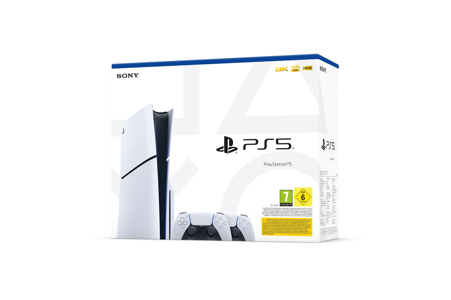 Ps5 Console 1tb Standard Slim White + 2 Dualsense Ita
