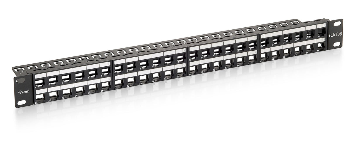 Equip Patch Panel Vacio Utp Cat.6 48 Puertos Keystone Slim 1u