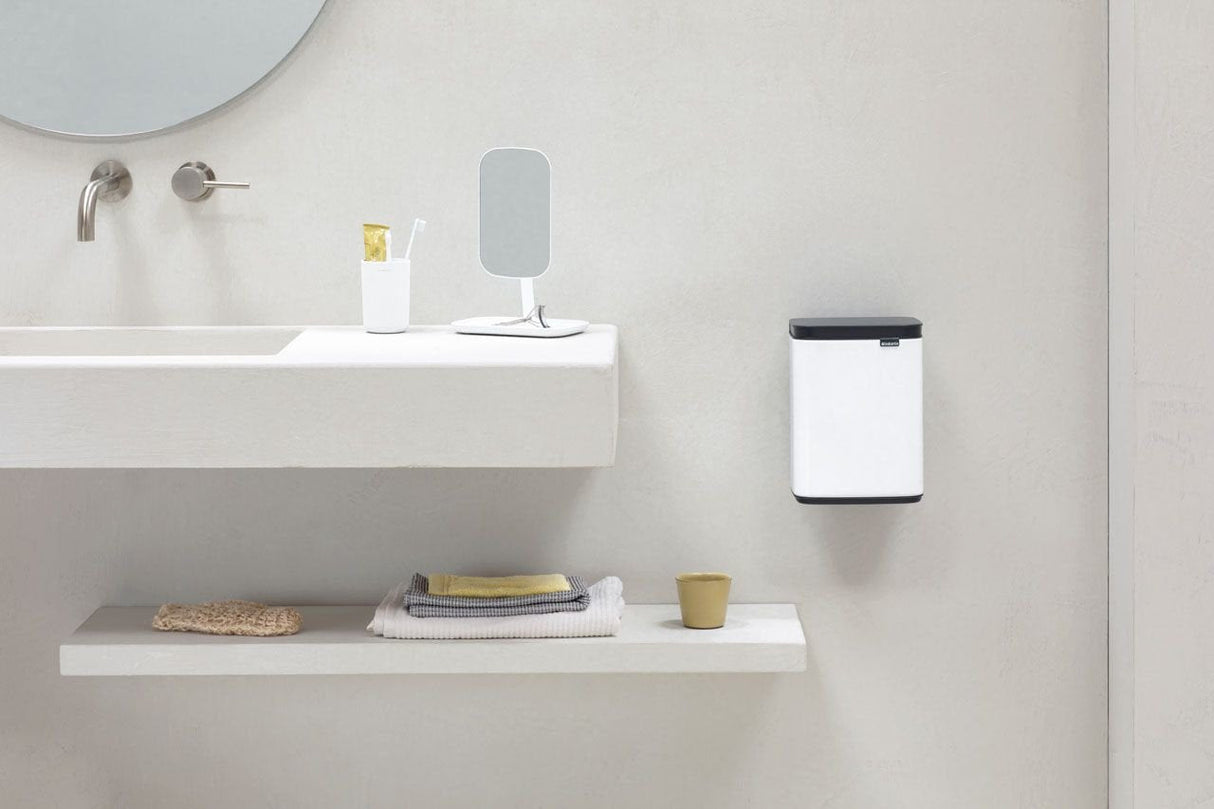 EAN 8710755222344 - Brabantia Bo Waste Bin 4 L Rectangular Acero Negro, Blanco imagen 4