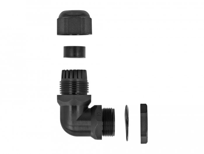 Delock Prensaestopas 90° Angulado Pg21 Negro
