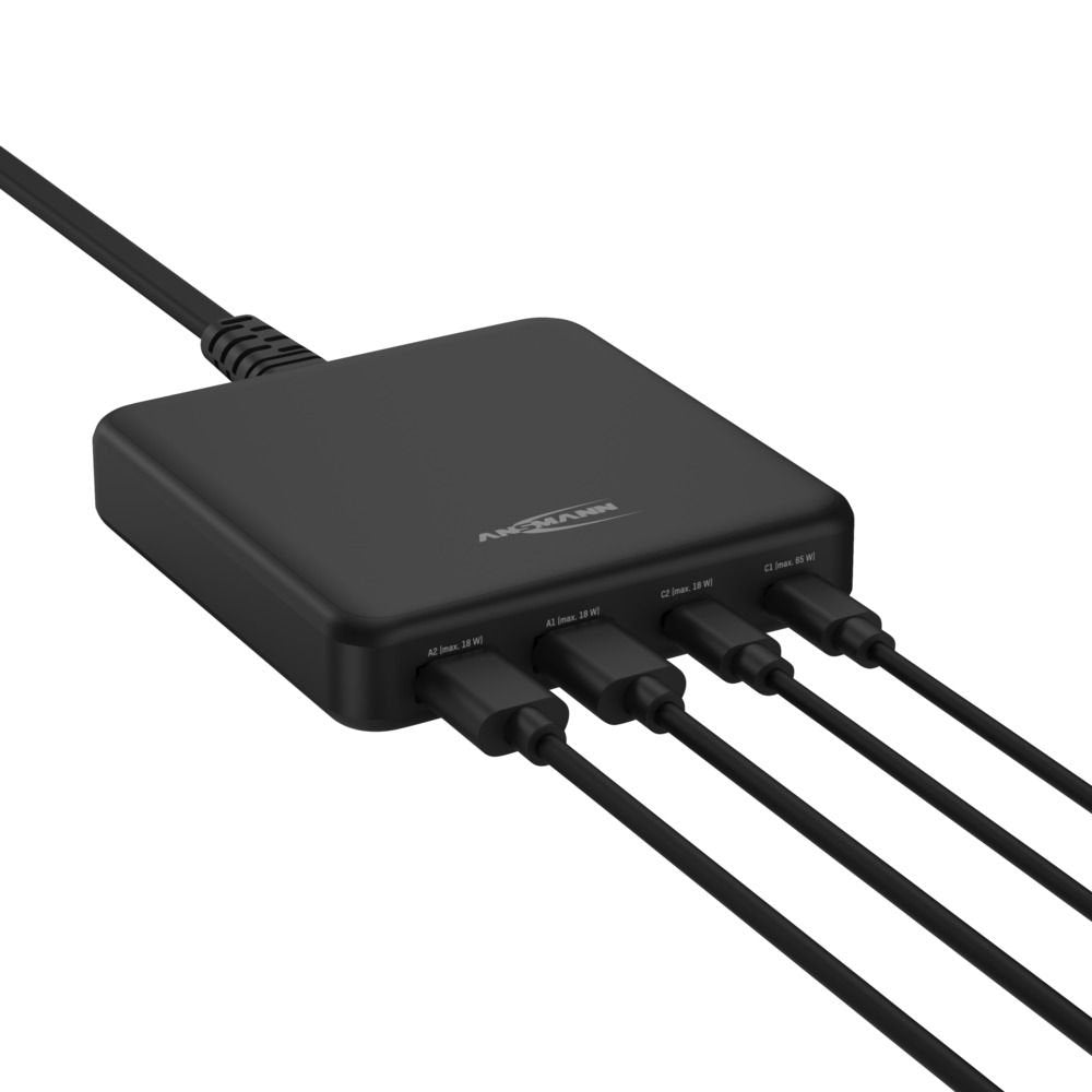 Ansmann Cargador Usb De Escritorio Dc465pd Negro, 65 Vatios, Pd, Quick Charge 3.0 1001-0141