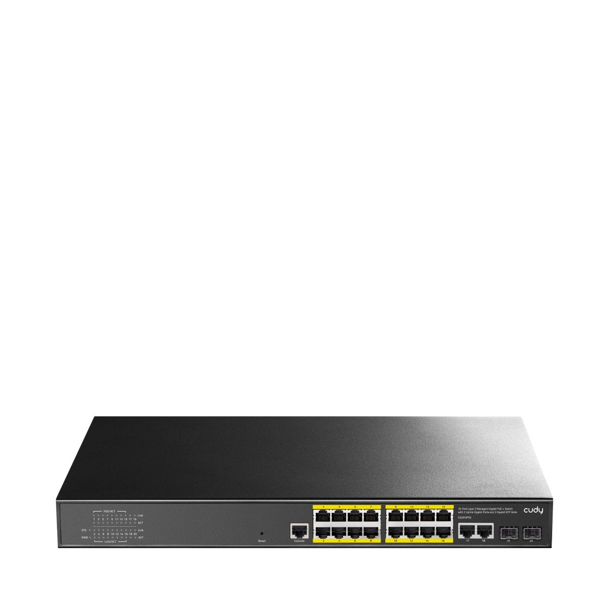 Cudy Gs2018ps2 Gestionado L2 Gigabit Ethernet (10/100/1000) Energía Sobre Ethernet (Poe) 1u Negro