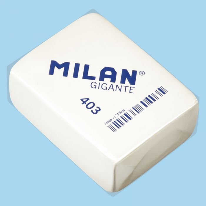 Milan Goma 403 Gigante Miga De Pan 6,8x5,1x2,8 Cm Blanco -Caja 3u-