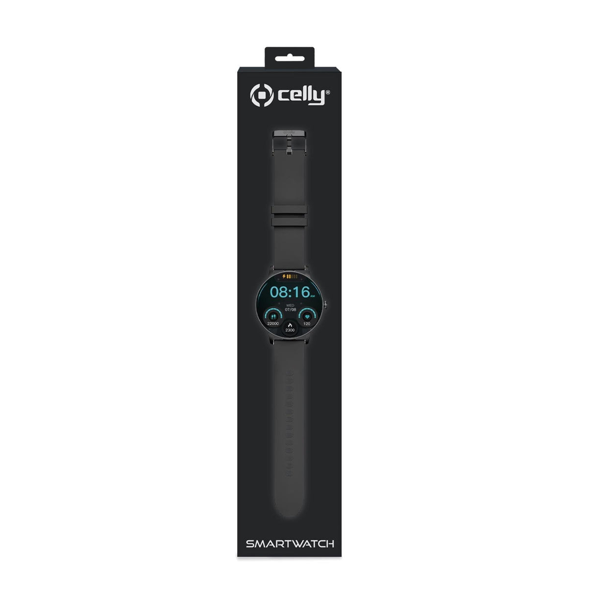 EAN 8021735203001 - Celly TRAINERROUND2BK Relojes inteligentes y deportivos 3,25 cm (1.28") Digital 320 x 320 Pixeles Pantall imagen 3