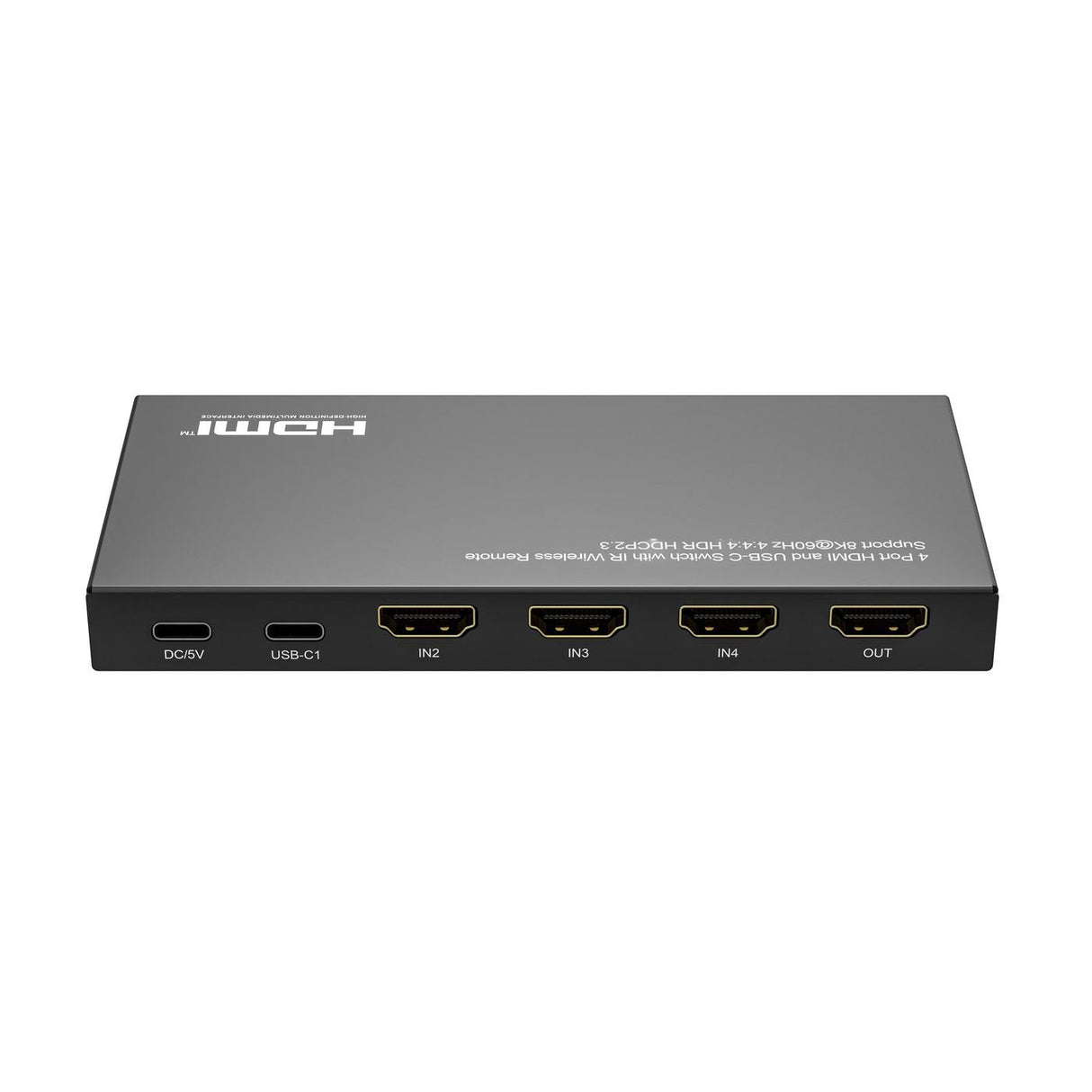 8k@60hz Usb-C And Hdmi Switch 4x1, Hdcp 2.3, W/ Remote