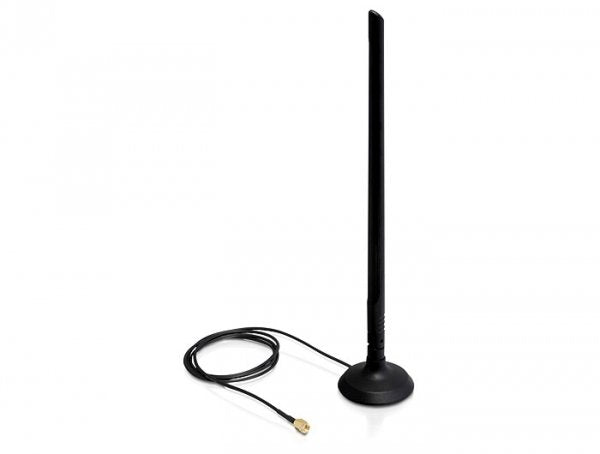 Delock 88410 Antena Omnidireccional Rp-Sma 6.5 Dbi Con Soporte Magnético