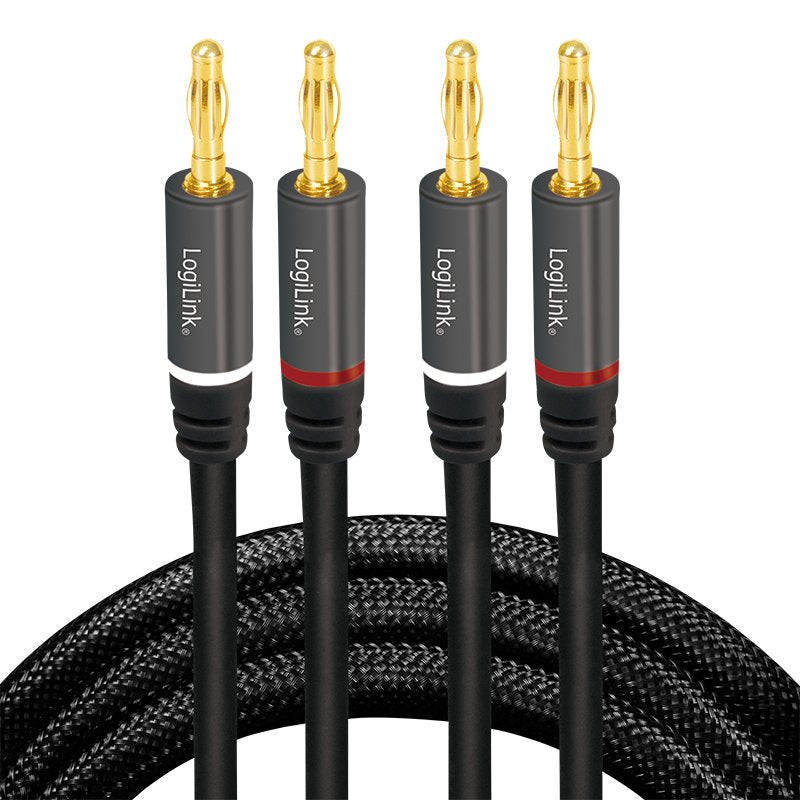 Logilink Lautsprechercable, 2x2.50 Mm2 + Bananenmecker 5m