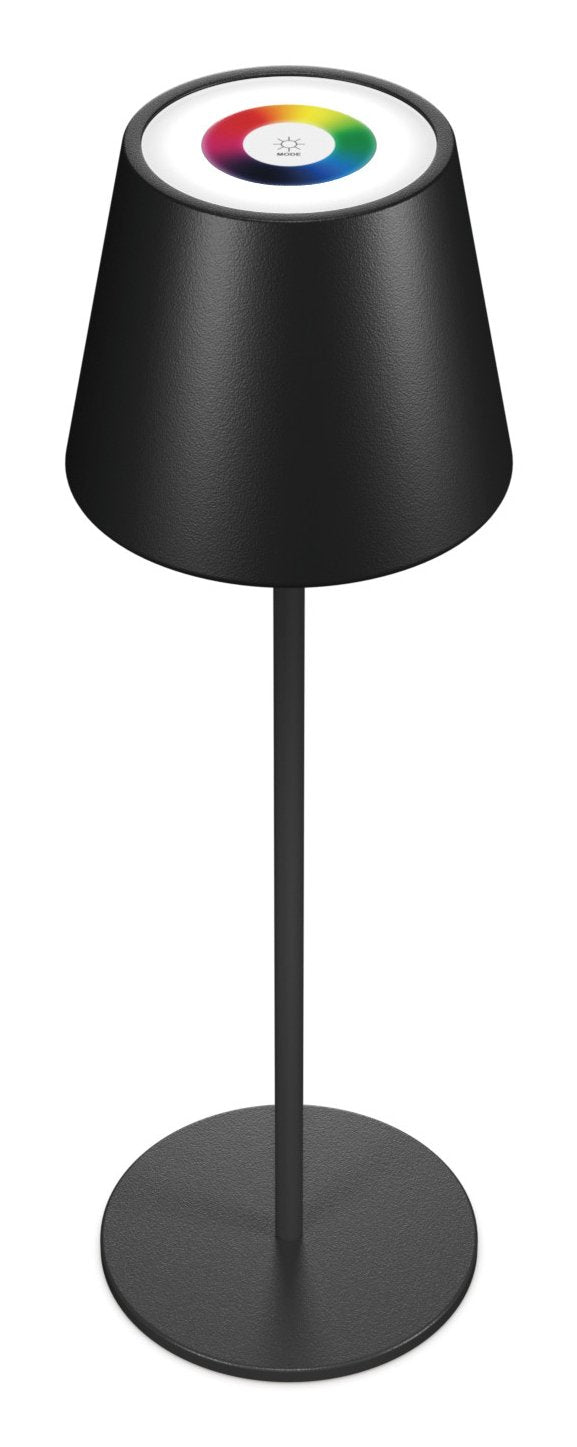 Realpower Led-Rgb Tischlampe Dimmbar Con Akku,Negro