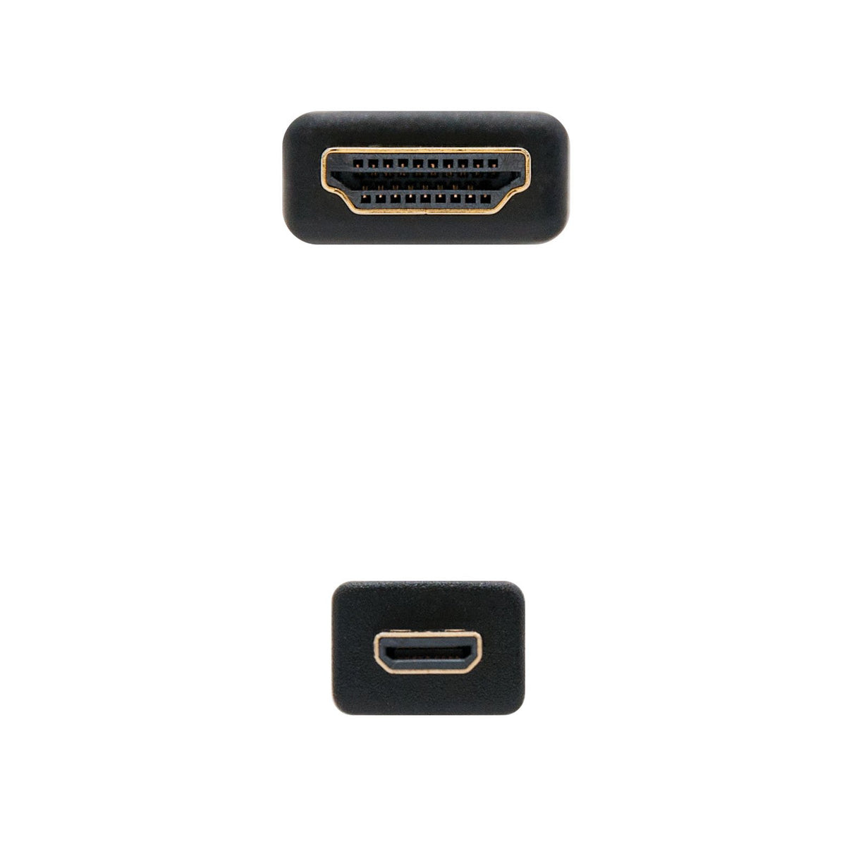 EAN 8433281006522 - Nanocable HDMI, 0.8m cable HDMI 0,8 m HDMI tipo A (Estándar) HDMI tipo D (Micro) Negro imagen 3
