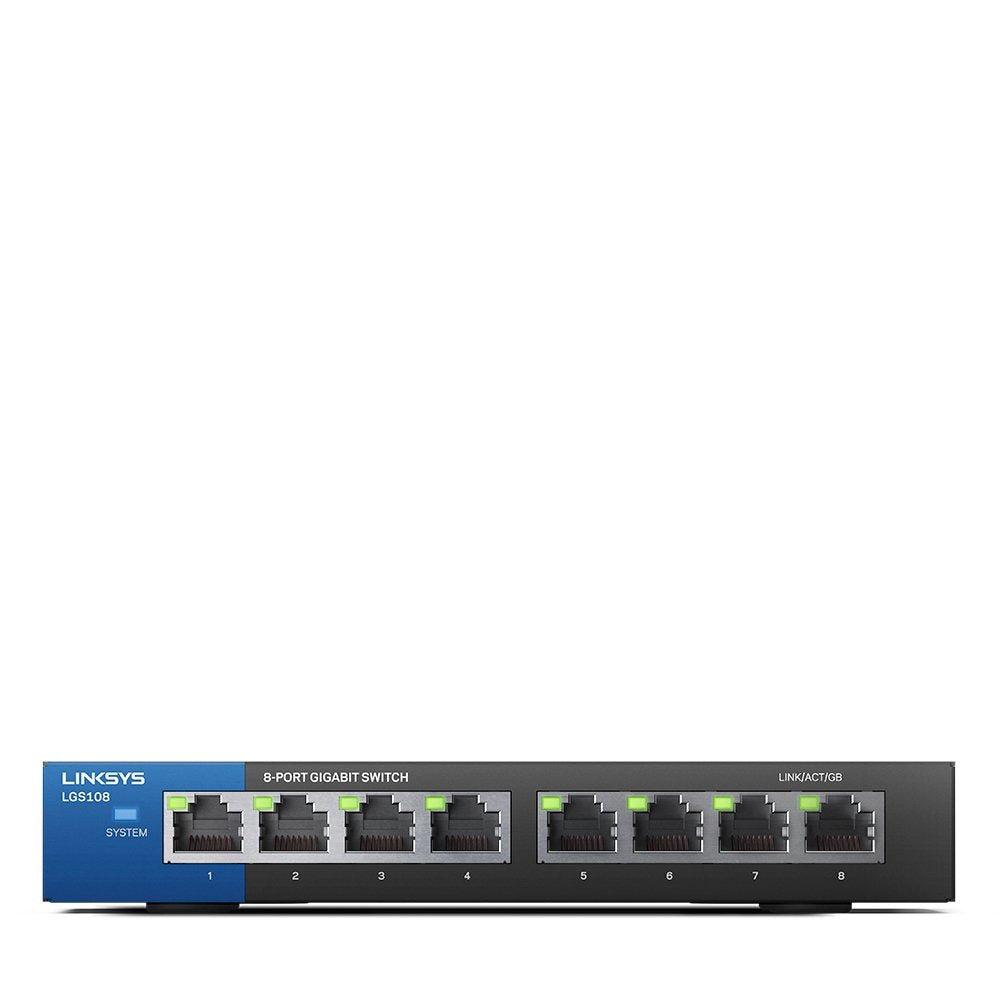 EAN 4260184666713 - Linksys LGS108 No administrado L2 Gigabit Ethernet (10/100/1000) Negro, Azul imagen 2