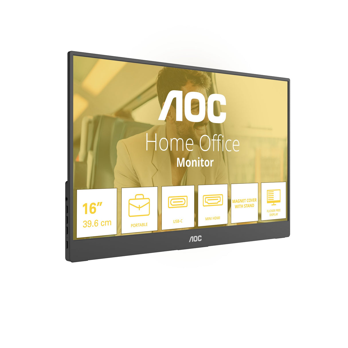 EAN 4038986133449 - AOC 16T20E2 monitor o TV portátil Monitor portátil Negro 39,6 cm (15.6") LED 1920 x 1080 Pixeles imagen 2