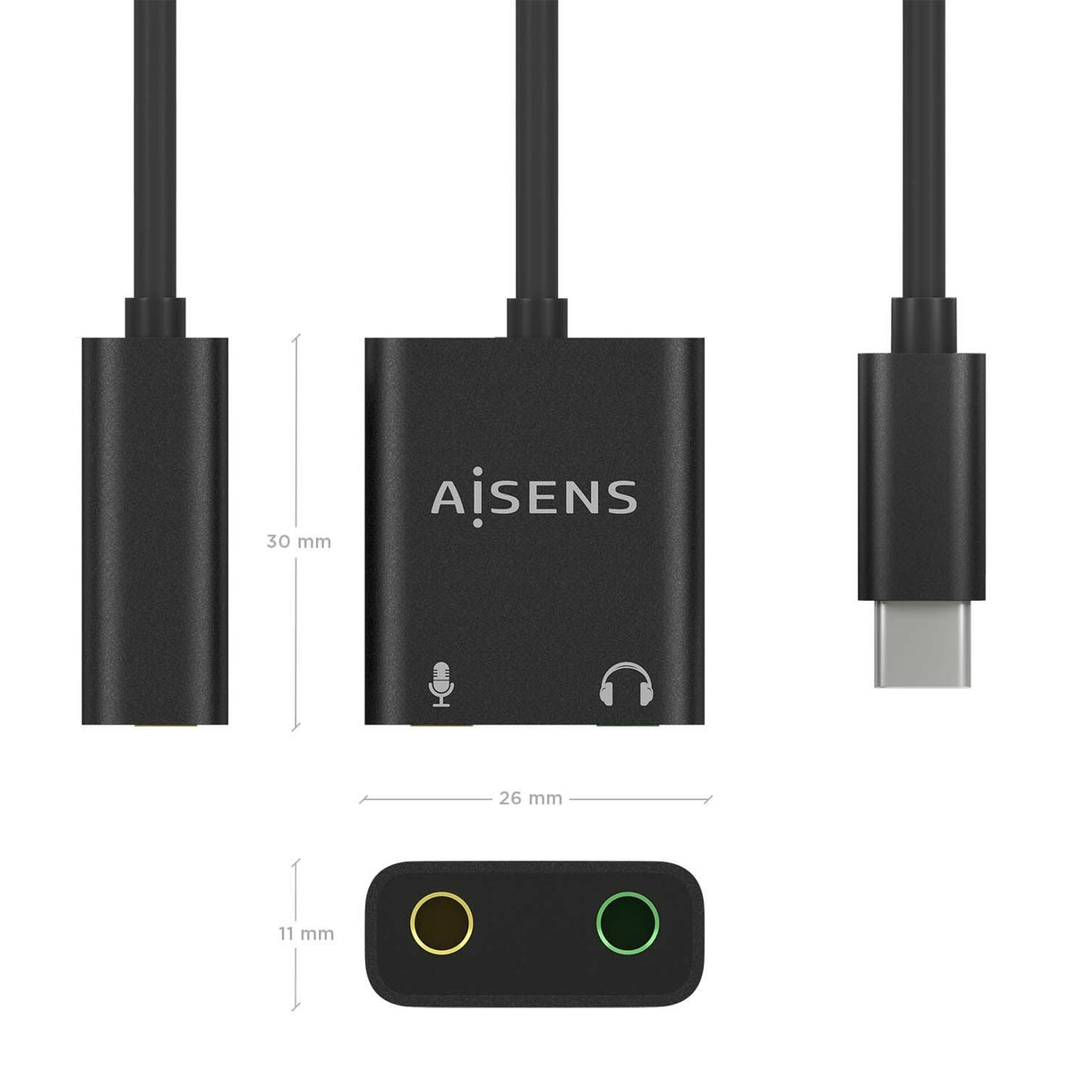 EAN 8436574709865 - AISENS A109-0767 cambiador de género para cable 2x 3.5 mm imagen 3