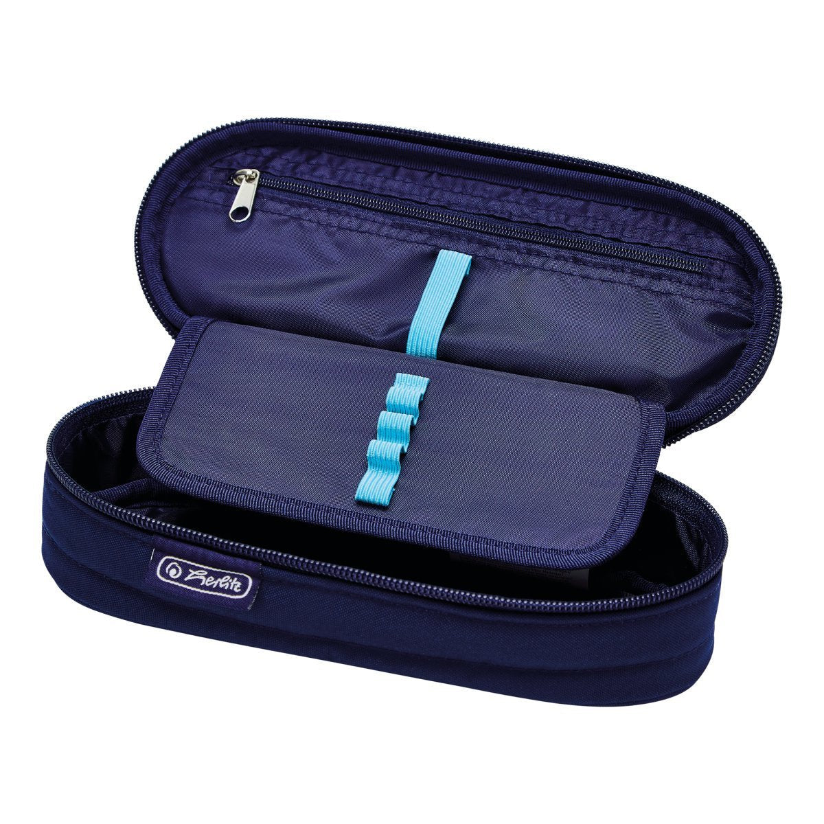 Herlitz 50038435 Caja De Lápices Estuche Suave Poliéster Azul