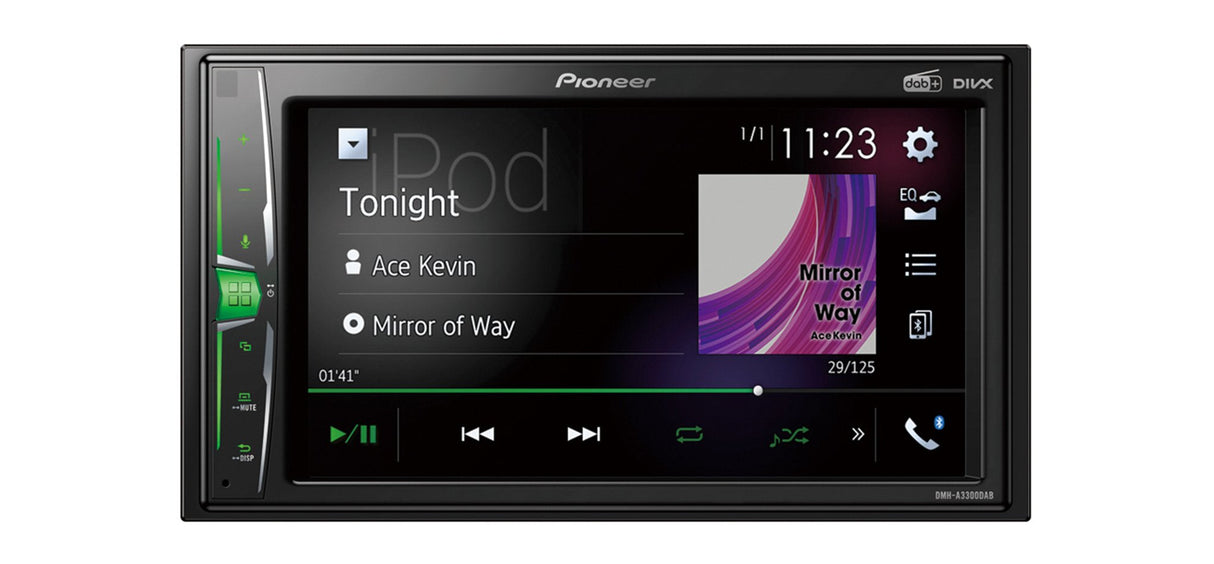 EAN 4988028449161 - Pioneer DMH-A3300DAB receptor multimedia para coche Negro Bluetooth imagen 1