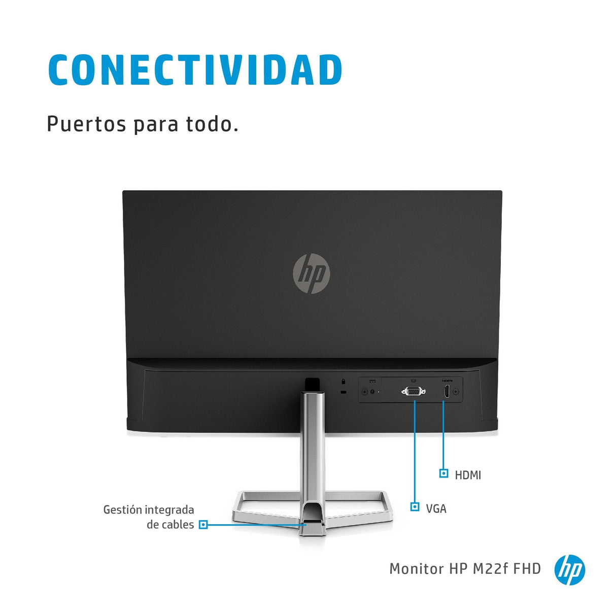 Monitor Hp M22f 21.5" Fhd 5ms Vga Hdmi 1920x1080 Cable Hdmi Incluido