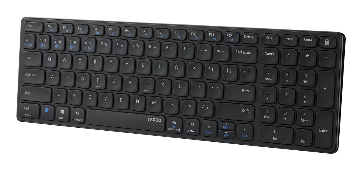 Teclado Rapoo Wireless Y Bluetooth E9700m Portugues 2.4ghz Bt 3.0 5.0 DiseãO Ultrafino Bateria