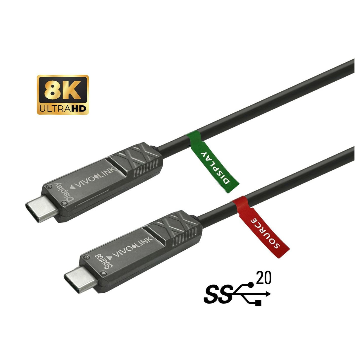 EAN 5715063158173 - Vivolink PROUSBCMM12.5OP cable USB USB 3.2 Gen 2 (3.1 Gen 2) 12,5 m USB C Negro imagen 1