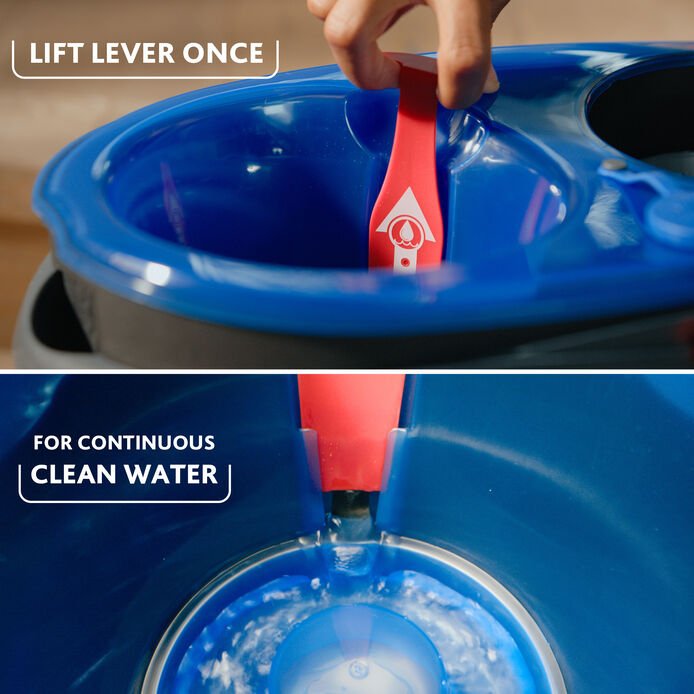 Vileda H2pro Spin Mop Set, Bodenwiper Negro/Rojo, Con Un Sistema De Dos Tancos Y Mango Telescópico 178333