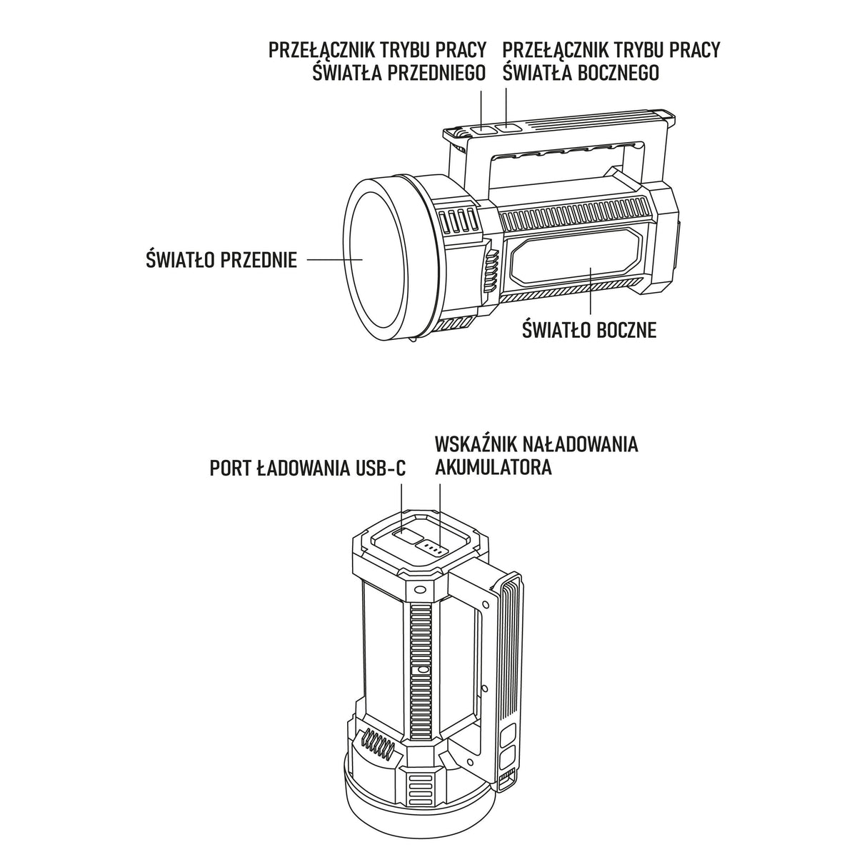 Montis Latarka - Szperacz Akumulatorowy Led 20w Mt146 Negro Linterna De Mano