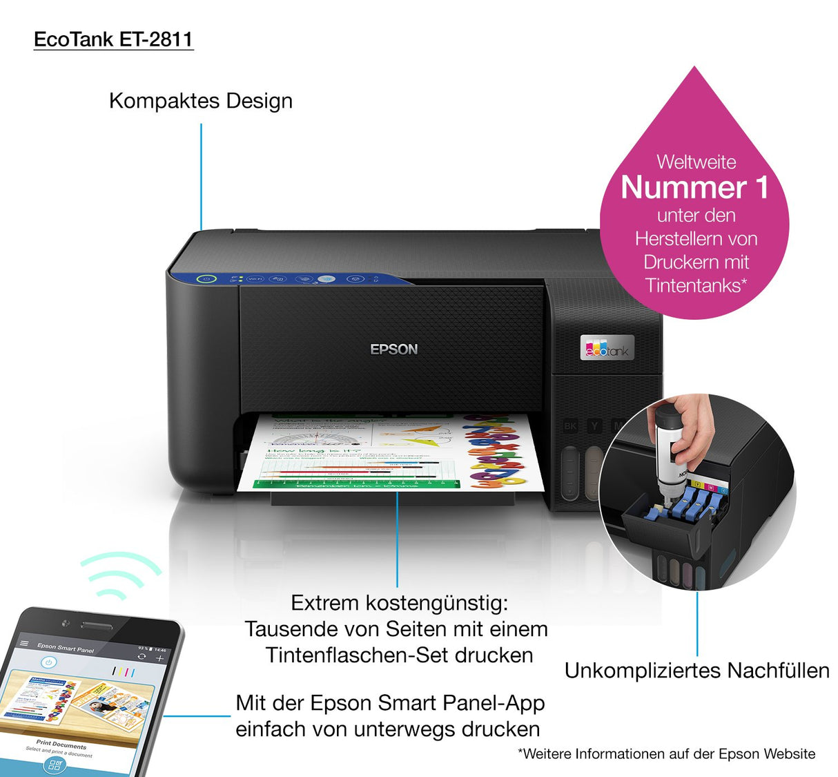 EAN 8715946684116 - Epson EcoTank ET-2811 Inyección de tinta 5760 x 1440 DPI 33 ppm Wifi imagen 8
