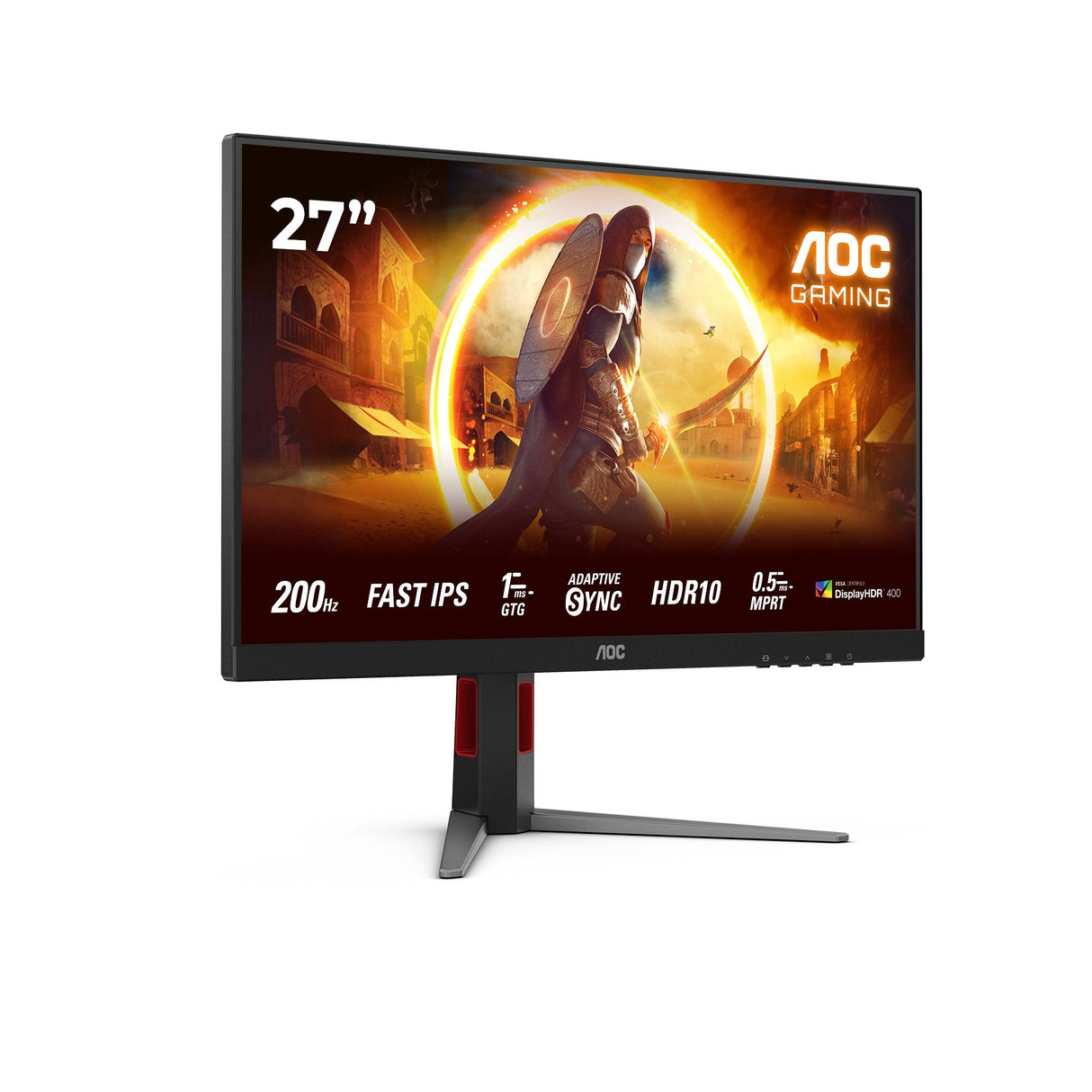 Monitor Aoc 27" 27g4ha 1920 X 1080 Pixeles Full Hd Led Negro, Rojo