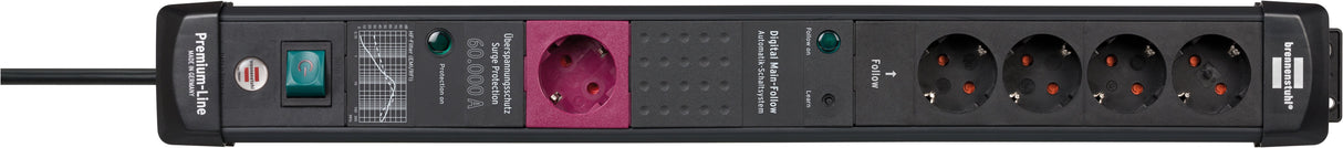 EAN 4007123674879 - Brennenstuhl 1951150500 base múltiple 3 m 5 salidas AC Interior Negro imagen 1