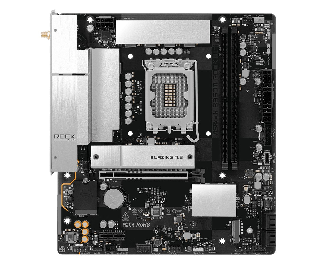 Placa Base Asrock B860m Rock Wifi 1851 Matx Hdmi Dp Ddr5