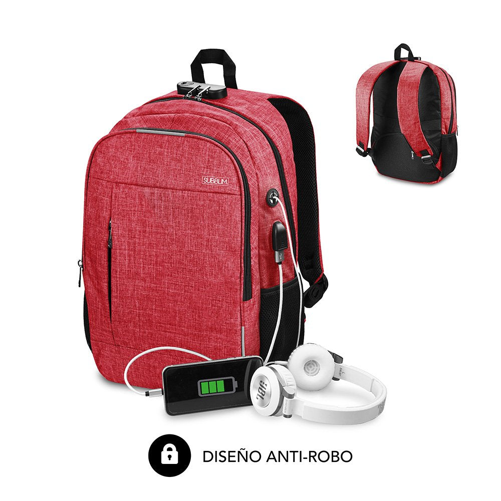 EAN 8436586741358 - SUBBLIM SUB-BP-1UL0002 mochila Rojo Oxford imagen 1