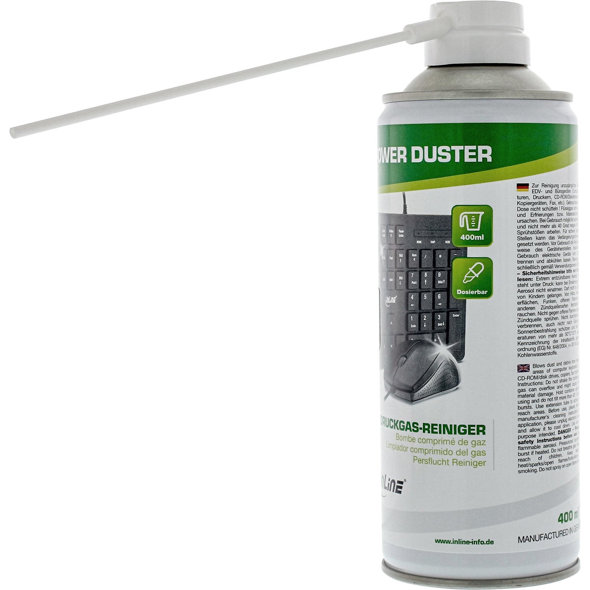 Limpiador De Aire Comprimido Inline De Alta Presión Para Servidores Informáticos En Aerosol Para Pc De 400 Ml