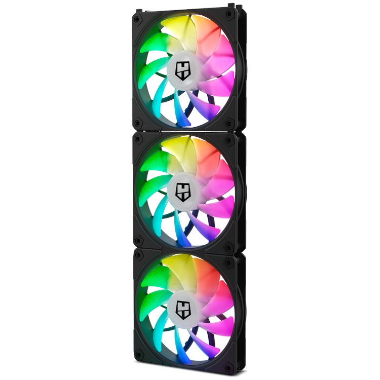 Ventilador Caja Nox Hummer Easylink Argb Fans Kit Negros