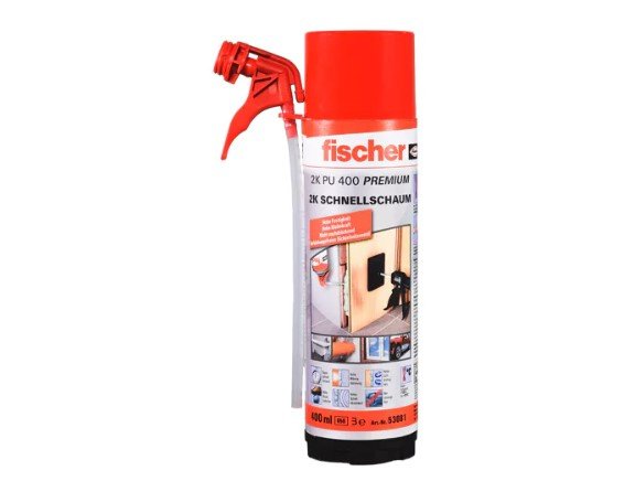 Fischer 2k - Espuma Rápida Pu 400, Sellador Azul Claro, 400ml 53081