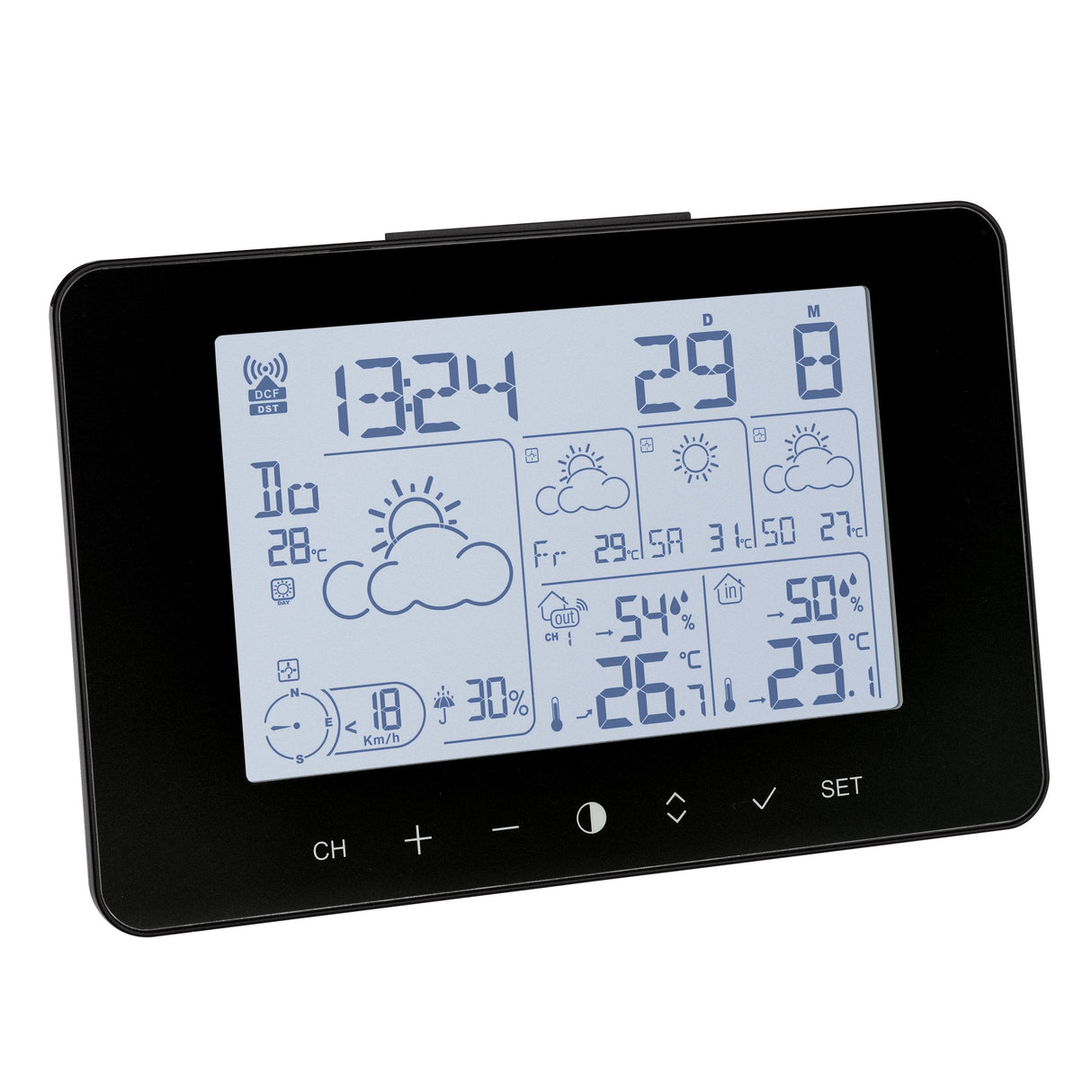 Tfa-Dostmann Meteotime Primo Negro Lcd Batería