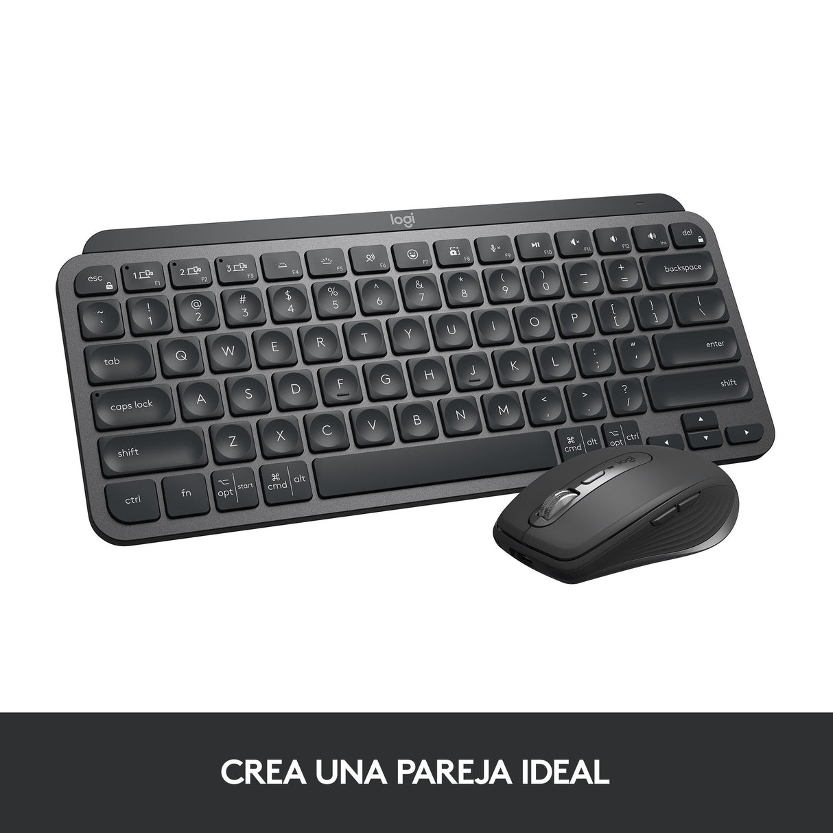 Teclado Español Logitech Mx Keys Mini Rf Wireless + Bluetooth Qwerty Grafito