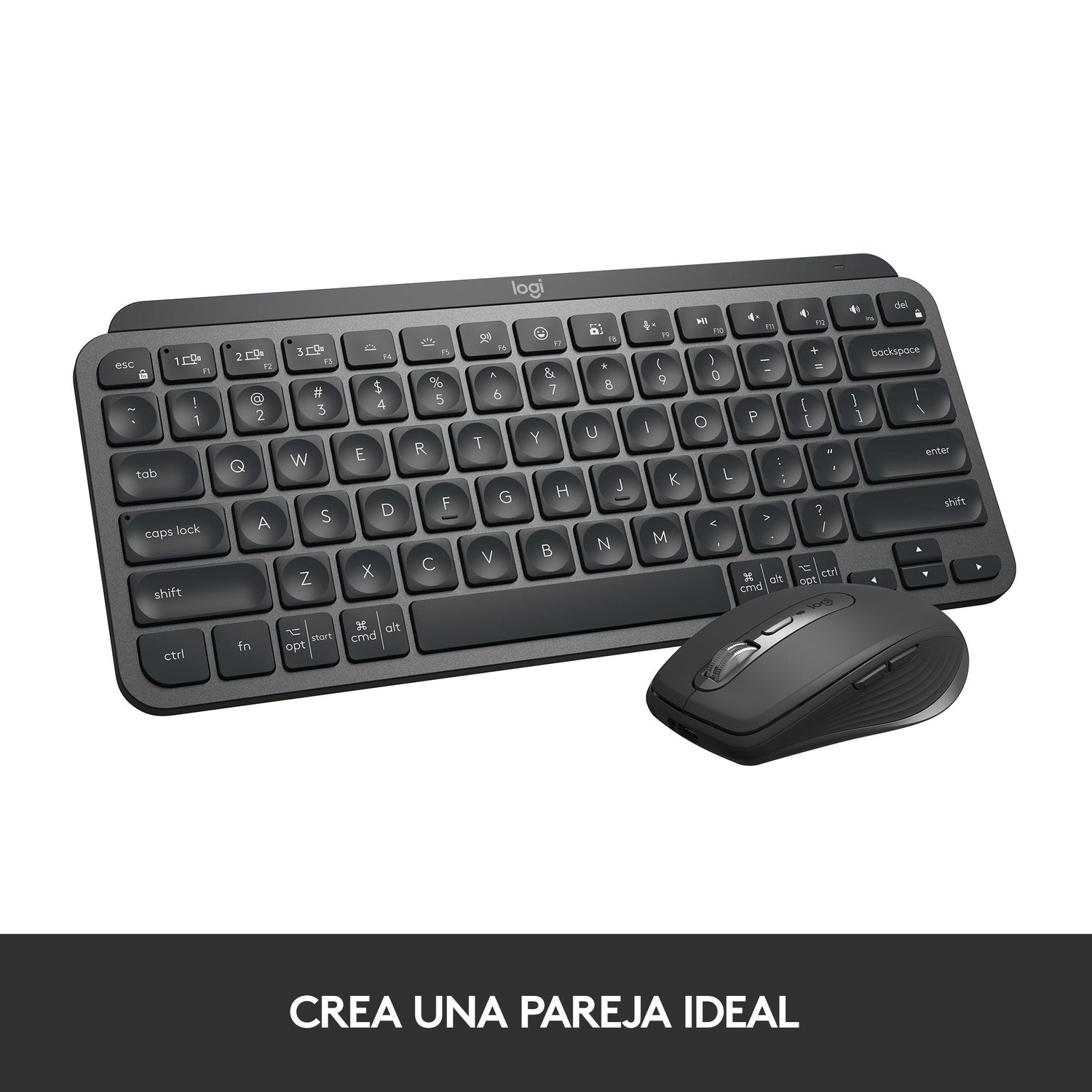 Teclado Español Logitech Mx Keys Mini Rf Wireless + Bluetooth Qwerty Grafito