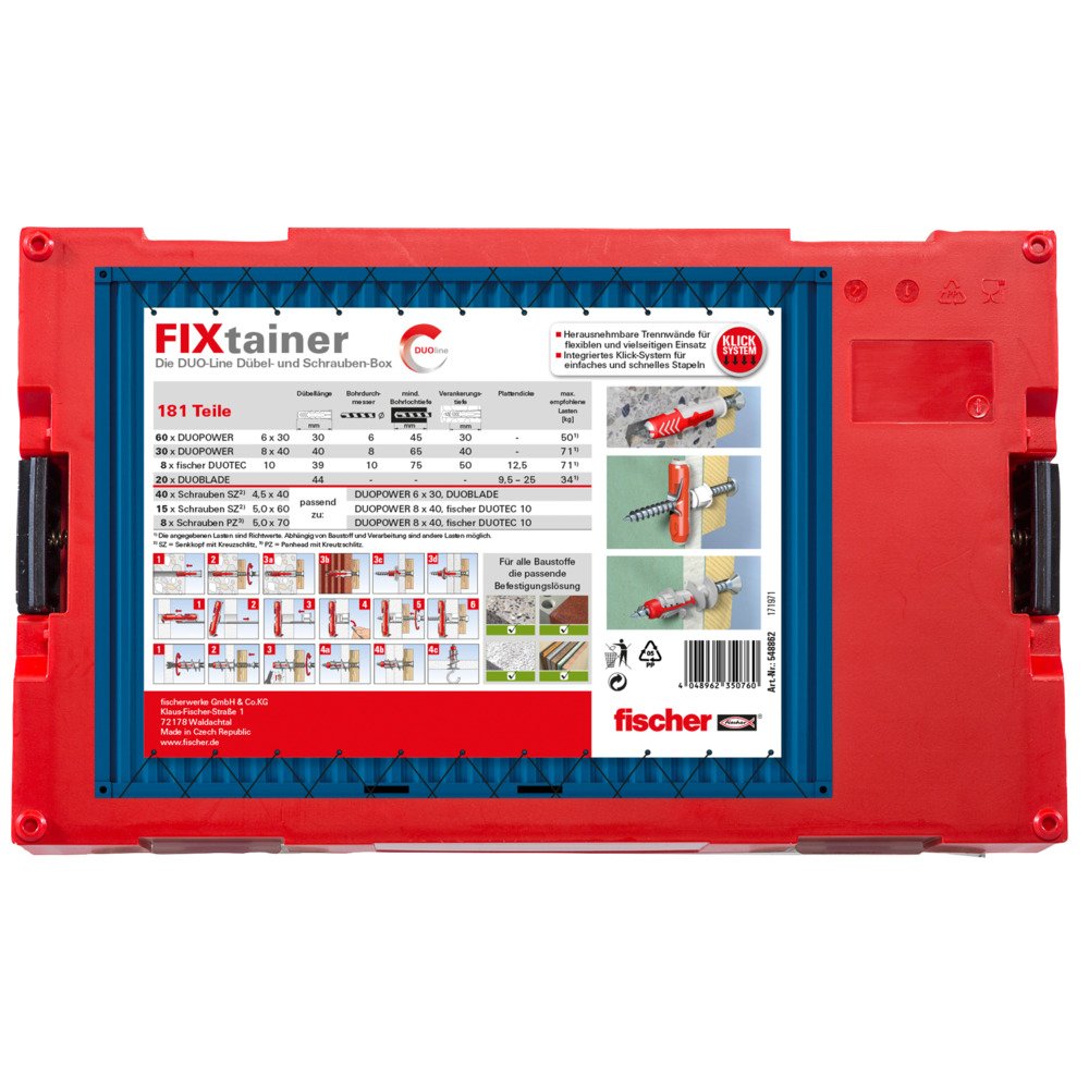 Fischer Fixtainer-Duoline, Pasador