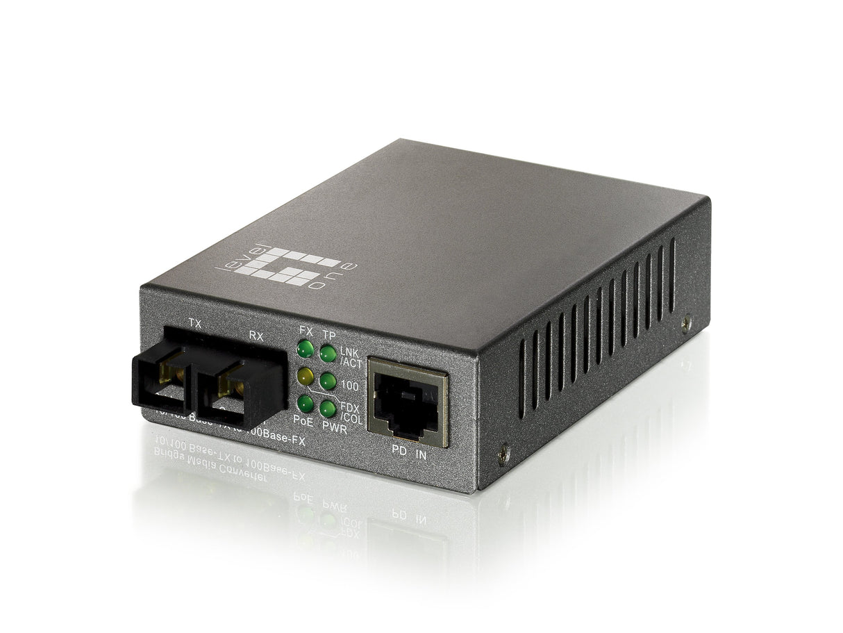 EAN 4015867125663 - LevelOne FVT-0104TXFC convertidor de medio 100 Mbit/s Monomodo Negro imagen 1
