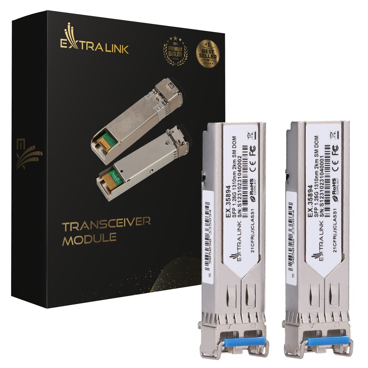 Extralink Sfp 1.25g 1310nm 2km Sm Dom 2-Pack