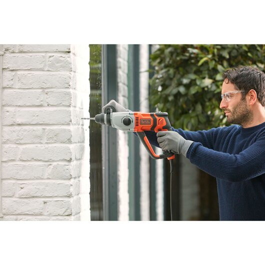 Black+Decker Behs02k-Qs, Martillo Perforador Negro/Naranja