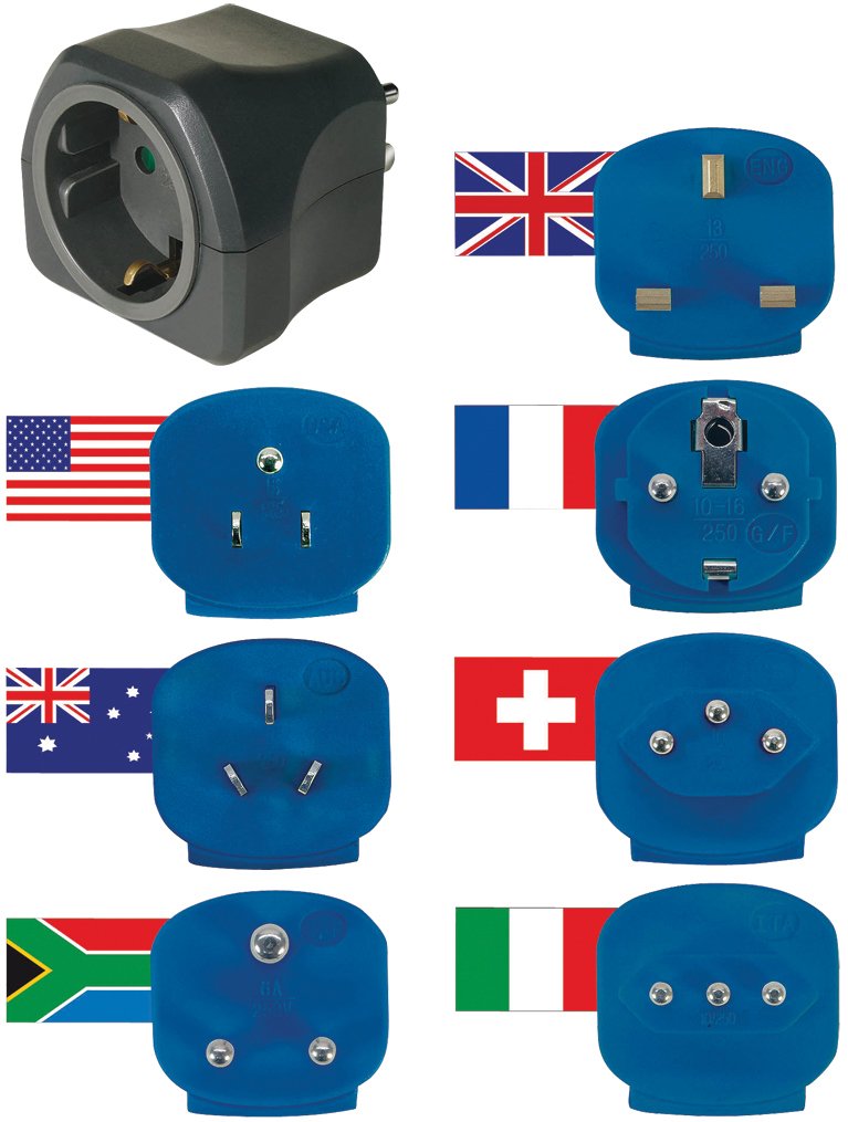 EAN 4007123610235 - Brennenstuhl 1508160 adaptador de enchufe eléctrico Tipo C (Europlug) Universal Negro imagen 1
