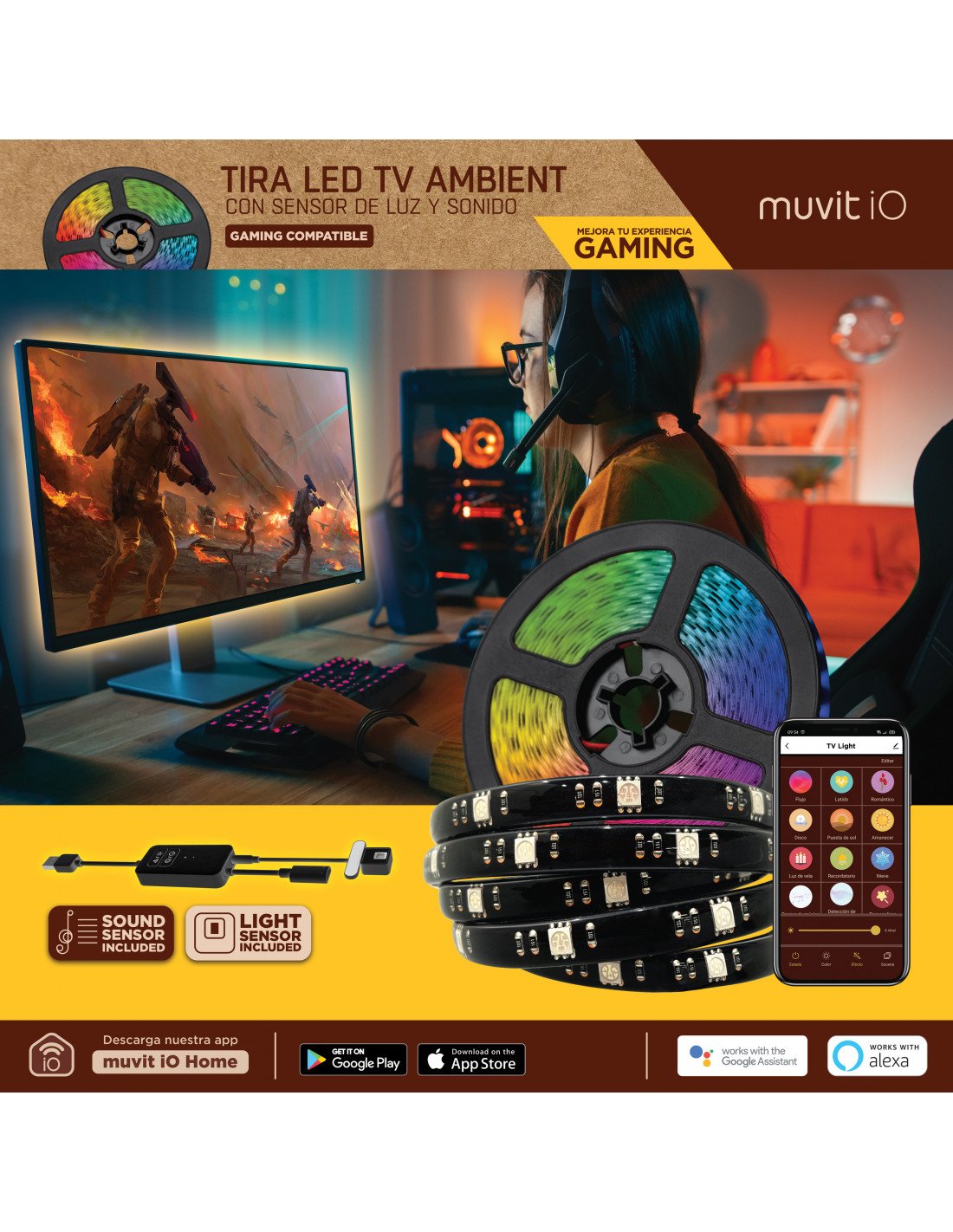 EAN 8426801164772 - Muvit MIOLST005 iluminación inteligente Tira de luz inteligente Wi-Fi imagen 8