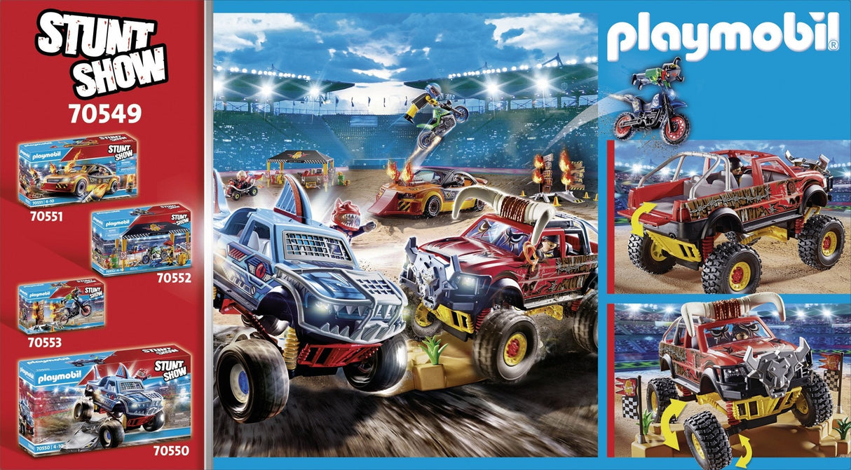 Playmobil 70549 Juguete Stuntshow Monster Truck Horned