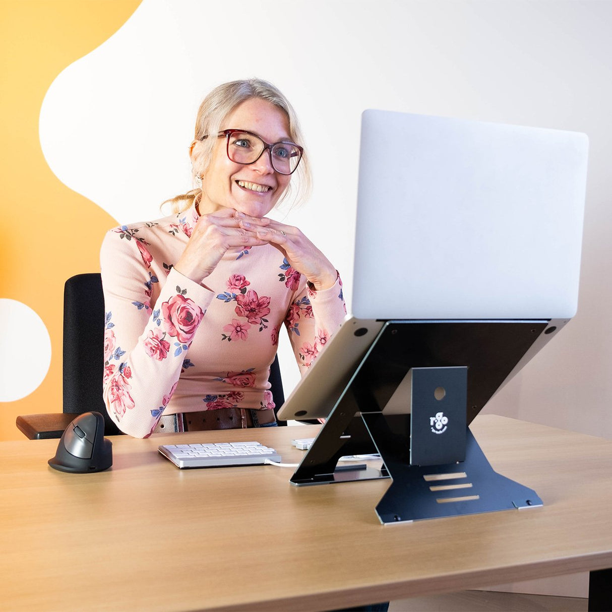 R-Go Tools Riser Document Soporte Para Portátil Negro 55,9 Cm (22")