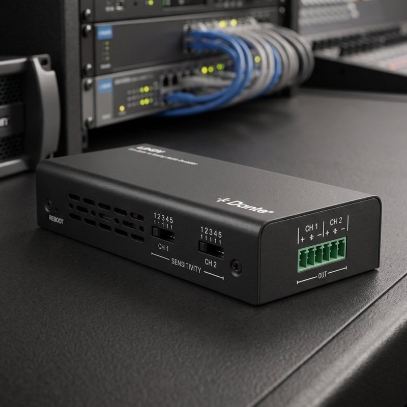 2ch Dante To Analog Audio Decoder