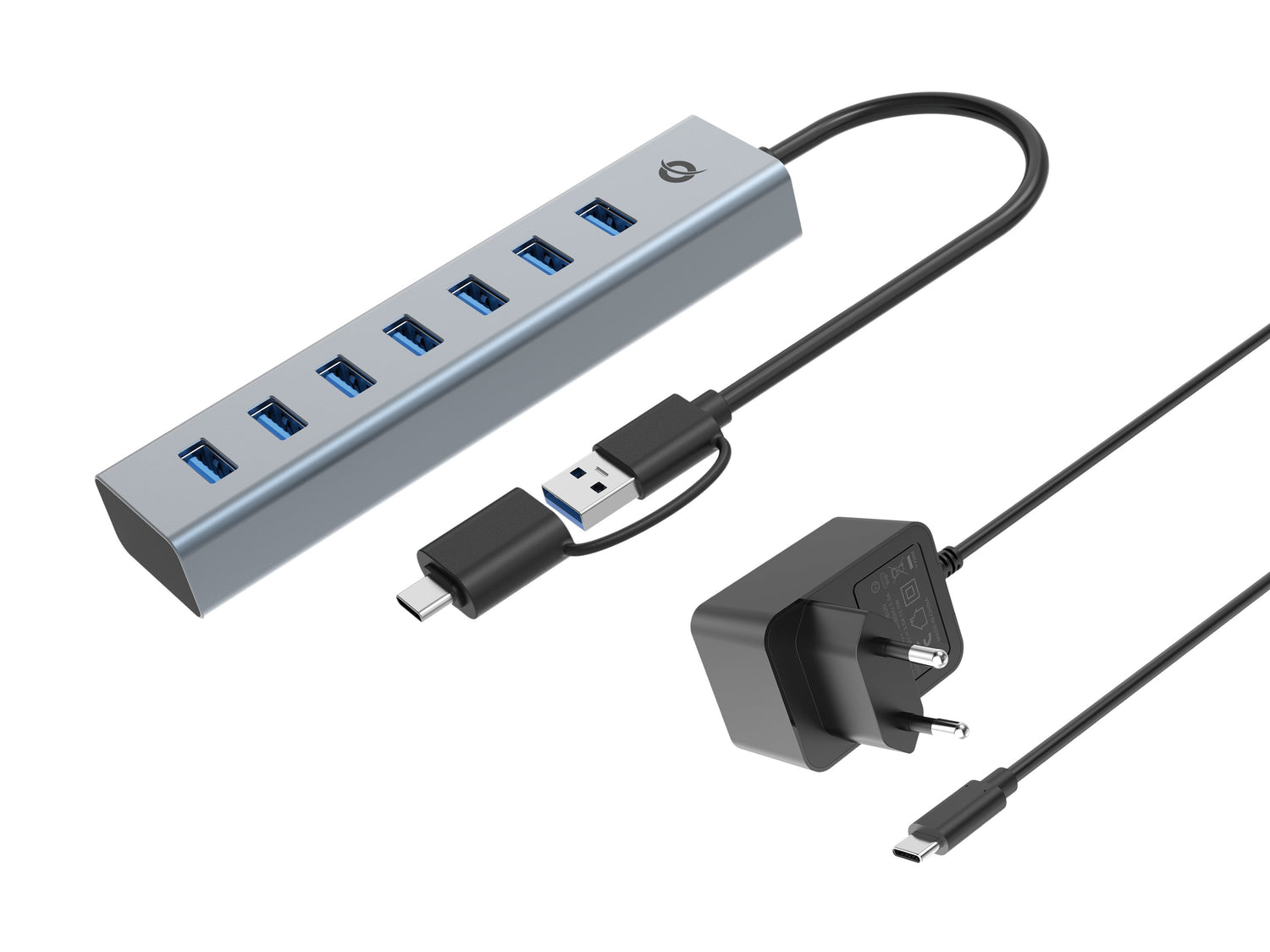 Conceptronic Usb-Hub 7-Port 3.0 ->7x3.0 +Typc 5gbps M.Nz Gr