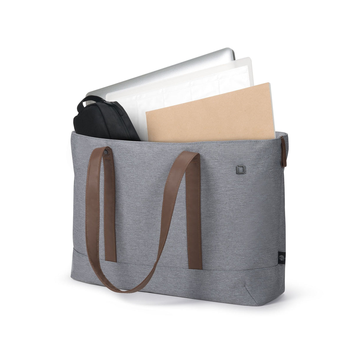 Bolso Dicota Shopper Eco Motion Gris, Hasta 35,8 Cm 14,1 Pulgadas
