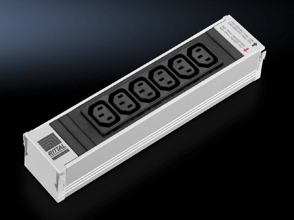 Rittal Dk 7856.080 Base Múltiple 6 Salidas Ac Interior Negro, Gris